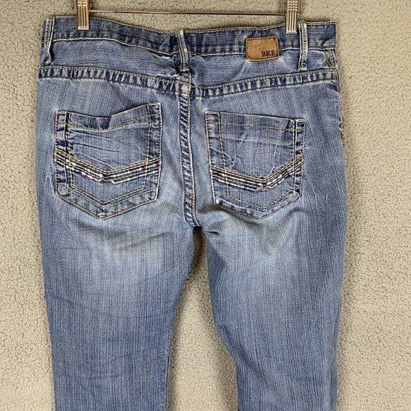 BKE Derek Jeans Men’s 34x29 Blue Straight Leg‎ Medium Wash Cotton - Picture 4 of 8